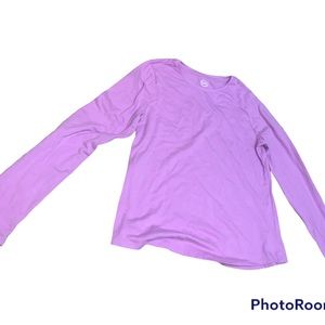 Girls purple long sleeve shirt 18 xxl kids wonder nation lightweight violet